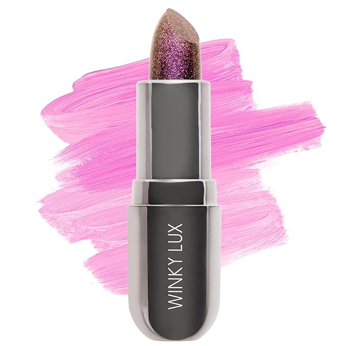 Winky Lux Aurora Glimmer Balm – Nourishing pH Lip Balm with Color Changing Mauve Tint, Hydrating Ceramides Soften and Hydrates Lips, Coconut Scent