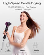 Funflow 5 in 1 Hair Styler – High-Speed 110,000 RPM Hair Dryer Brush with Auto Curling, Straightening & Volumizing Brushes for Quick, Frizz-Free Styling & No Heat Damage, Convenient Hair Styling Tools