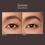 Thrive Causemetics Infinity Waterproof Eyebrow Pencil, Retractable Brow Pencil with Hyaluronic Acid & Shea Butter, Dual Ended Eyebrow Brush Spoolie, Fine Tip, Vegan & Cruelty Free, Serena (Deep Brown)