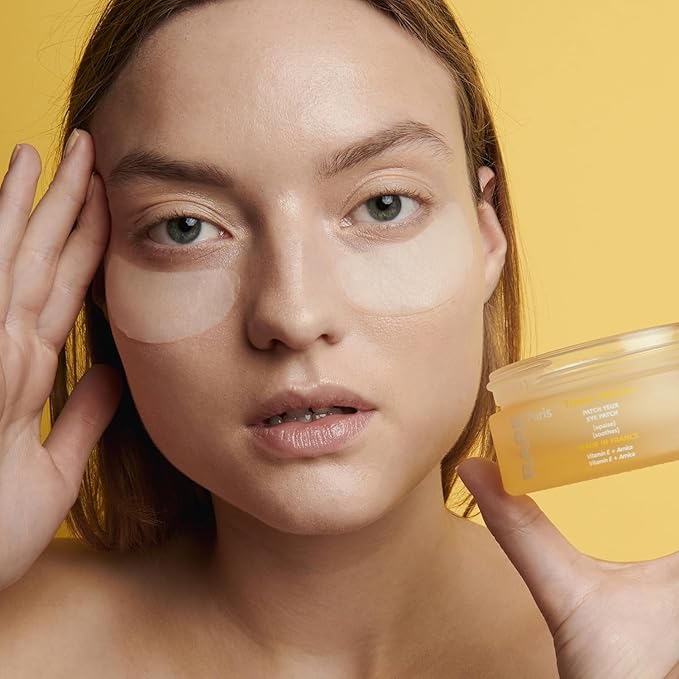 RARE Paris - Trésor Solaire - Soothing Under Eye Patches - Soothing & Strengthening - With Vitamin E & Arnica - Brightening, Firming & Revitalizing - Multi-Active Serum Formula - 30 Pairs