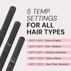 L'ANGE HAIR Le Duo Flex 360° Airflow Titanium Styler | Curling Iron with Adjustable Settings Creates Waves | Air Flow Styler Enhances Volume Locks | Dual Voltage Tool for All Hair Types (Black)