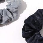 Silk Satin Scrunchies Women Hair Ties - Ivyu Big Scrunchy Ponytail Holder No Crease Hair Bands Soft Elastic No Hurt Your Hair for Vsco Girl Women Blue