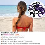 Large Stretch Thick Hair Ties for All Hair Types Seamless Glitter Hair Ponies Elastics Ponytail Holders Hair Scrunchies for Thick Hair Hair Accessories Women Girls 20-Pack