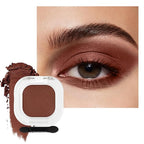 Erinde Dark Brown Single Eyeshadow Palette, Matte Shimmer Cream Eye Shadow for Women, Blendable Long-Lasting Waterproof Eye Makeup Palette, High Pigment Powder Sombra De Ojos, 07 Warm Mocha