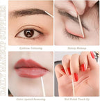 200Pcs Pointed Cotton Swabs 2.67 Inch Microblading Precision Tip Cotton Swab Wooden Long Cotton Sticks Applicator Makeup Gun Cleaning Eyebrow Tattoo Permanent Supplies