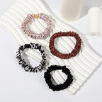 Hair Ties Silk Satin Scrunchies - Small Mini Thin Elestics Ponytail Holder Hair Bands Skinny Scrunchy For Thick Curl Hair No Crease Hair Ties Soft Accessories No Hurt Your Hair for Women and Girls
