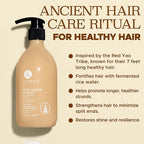 Luseta Rice Water Shampoo Strengthening & Nourishing Revitalizes Shine for All Hair Types Hydrating & Frizz Control for Women and Men 16.9oz