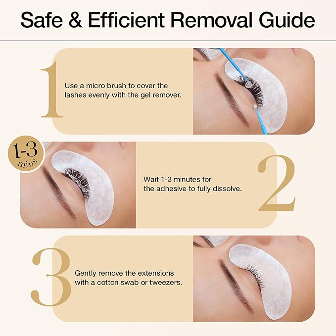 LASHVIEW Sensitive Lash Remover for Lash Extensions - Clear Eyelash Extension Remover Gel 15ml