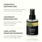 Perfumed Hair Mist for Women – Castor Oil for Shine & Long-Lasting Scent, Clean Hair Perfume & Body Mist – Botanical Waters & 17 Amino Acids, Sulfate, Paraben, Silicone-Free – Cirus Floral, 125ml