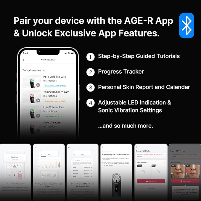 medicube Age-R Booster Pro | 6-in-1 Real Glass Glow Beauty Massager | Looking Glass Skin | Korean Skin Care