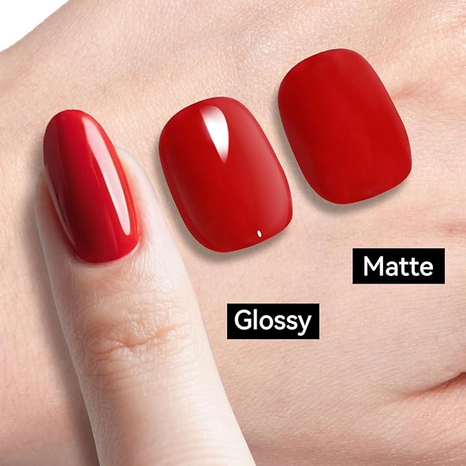 JODSONE 16.5ml Christmas Red Color Soak Off UV LED Gel Nail Polish Winter Nail Art Design Daring Grace Manicure Glossy & Long Lasting for Salon DIY Home Colorful Bottle Gifts for Women