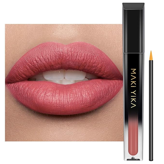 MAKI YIKA Red Pink Lipstick for Women Color Stay Long Lasting Lipsticks SmudgeProof Matte Liquid Lipstick Transterproof Lip Makeup, That Girl