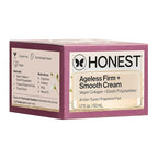 Honest Beauty Ageless Firm and Smooth Cream, Powered by Vegan Collagen Elastin Polypeptides, Firmer Smoother Looking Skin, Fragrance Free, EWG Verified, Cruelty-Free, 1.7 fl oz