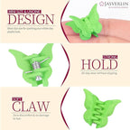 Colorful Mini Butterfly Hair Clips Claw Y2K 90s Cute No Slip Accessories for Women Girls Kids Thin Thick Curly Hair 50 pcs Set Bulk (Basic Color)