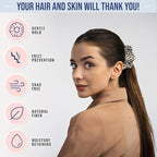 Blissy Silk Scrunchies (3 Pack) - 100% Pure Mulberry Silk - 22 Momme 6A High-Grade Fibers Scrunchie for Straight & Curly Hair (Leopard, Skinny)