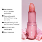 Winky Lux Pink Opal Glimmer Balm – Nourishing pH Lip Balm with Color Changing Pink Tint with Shimmer, Hydrating Ceramides Soften Lips, Raspberry Vanilla Scent