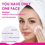 2000 PCS Ultra Soft Cotton Rounds, White, Double-Layered, Hypoallergenic, Lint-Free, 20 Pack with 100 Count Each, Premium Facial Cleansing Pads for Makeup Removal