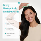 HEETA Scalp Massager Shampoo Brush 2 Pack, Soft Silicone Bristles to Remove Dandruff, Waterproof Scrubber for Wet Dry Hair, Suitable for Men & Women (Light Beige&Green)