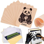 2MM Tattoo Practice Skin with Transfer Papers Kit - YONGDA 20pcs Double-Sided Realistic Fake Skin with 20 Thermal Stencil Papers for Tattoo Training, Beginner & Professional Use
