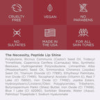 Cote Beauty's Mulberry Peptide Lip Shine, Ultra Hydrating & Long-Lasting Mauve Plumping Lip Gloss for Women with Hyaluronic Acid, Shea Butter & Jojoba Oil, Vegan & Cruelty-Free, 0.12 Fl Oz