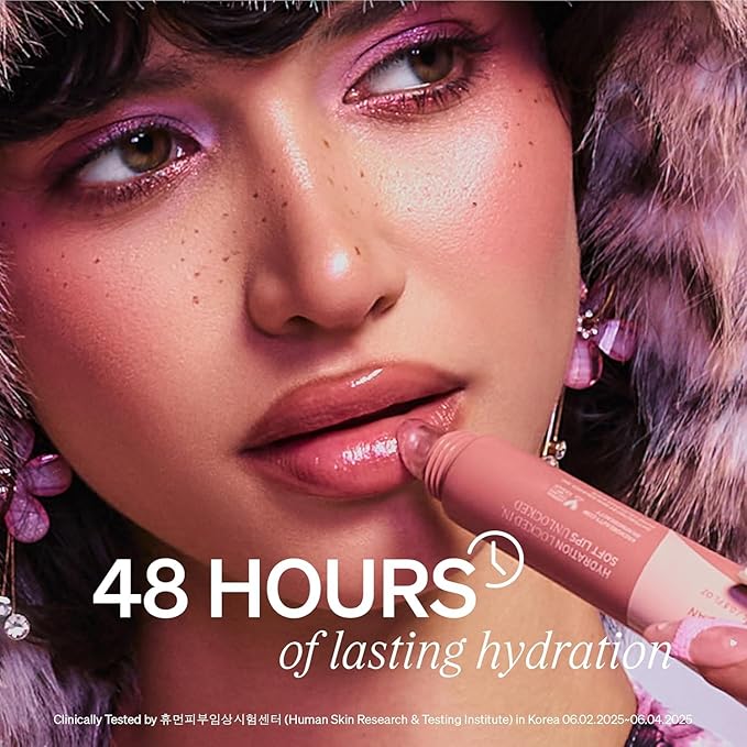 LipLock – Moisturizing K-beauty Vegan Lip Balm & Serum for Dry, Chapped Lips, Glossy Overnight Lip Mask with Rose PDRN, Carrot Collagen & Pillow Peptides (Pink Flan – Warm Taupe Tint)