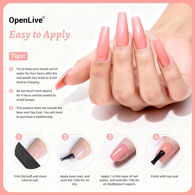 18ml Soft Pink Nail Polish Large Volume Quick Dry Nail Polish, Long Lasting Shine, Fingernail Toenail Nail Art DIY Home Travel Nail Art Gift