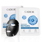 Moisturizing and Soothing Face Mask with Panthenol and Sodium Hyaluronate, Hydrating & Radiance Boosting, Safe for Sensitive Skin, Charcoal Face Mask, Pack of 10