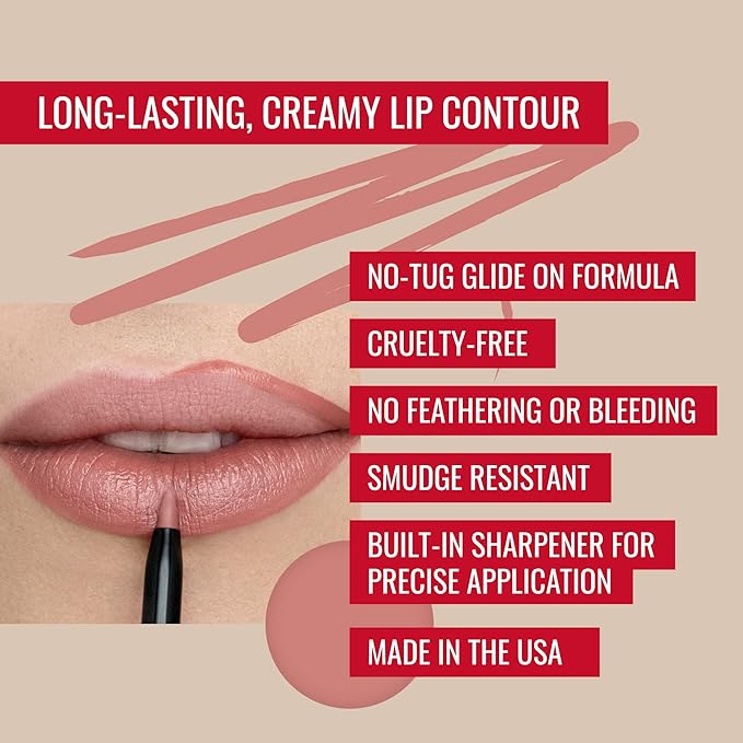 Runway Rogue ‘Soft Box’ Nude-Pink Pearl Glam Shimmer Long Wear Liquid Lipstick Bundle with ‘Spotlight’ Matte Light-Beige Designer Liner Lip Liner