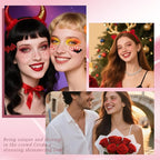 10 Styles Red Glitter Freckles Face Tattoo, Waterproof Sparkle Cute Star Butterfly Face&Body Glitter Speckles Patches for Women, Metallic Temporary Tattoo Accessories Makeup for Rave