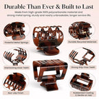 8 PCS Medium Hair Clips for Women Girls - 2 Styles Rectangle and Double Row Teeth Small Claw Clips for Thin Thick Hair, Strong Hold Jaw Clips Stylish Leopard Print Hair Accessories, Tortoise