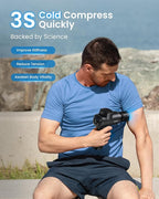 RENPHO Massage Gun Deep Tissue with Charging Stand, Valentine's Day Gifts, Back Massager with Heat and Cold Head, Percussion Body Muscle Masajeador for Athletes Pain Relief, Active Thermacool Deluxe