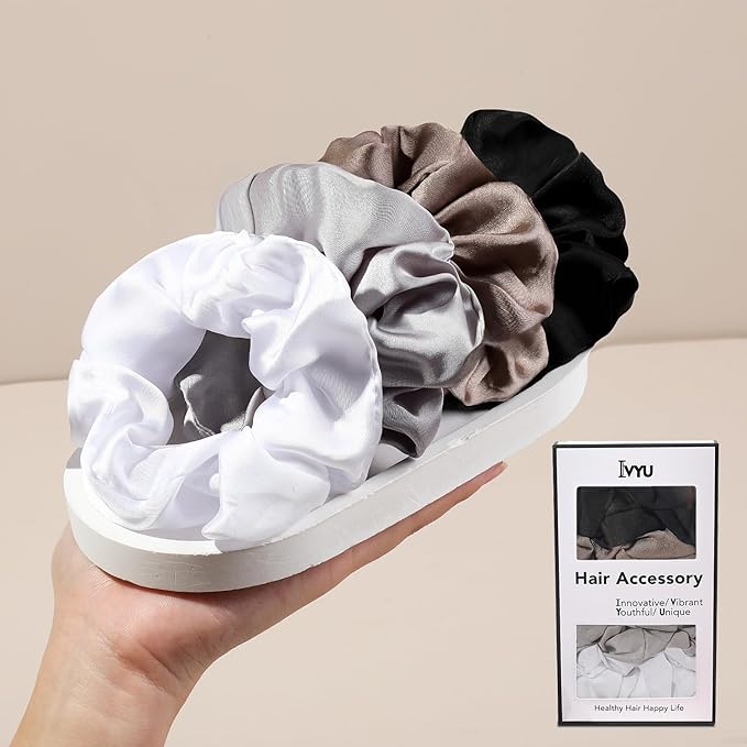 Hair Scrunchies for Women - Hair Ties No Damage Both for Thick Hair or Thin Hair Curl Hair No Crease Scrunchies Ponytail Holder No Hurt Your Hair