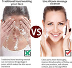 VWMYQ Silicone Face Scrubber for Men Facial Cleansing Brush Silicone Face Wash Brush Manual Waterproof Cleansing Skin Care Face Brushes for Cleansing and Exfoliating (red)
