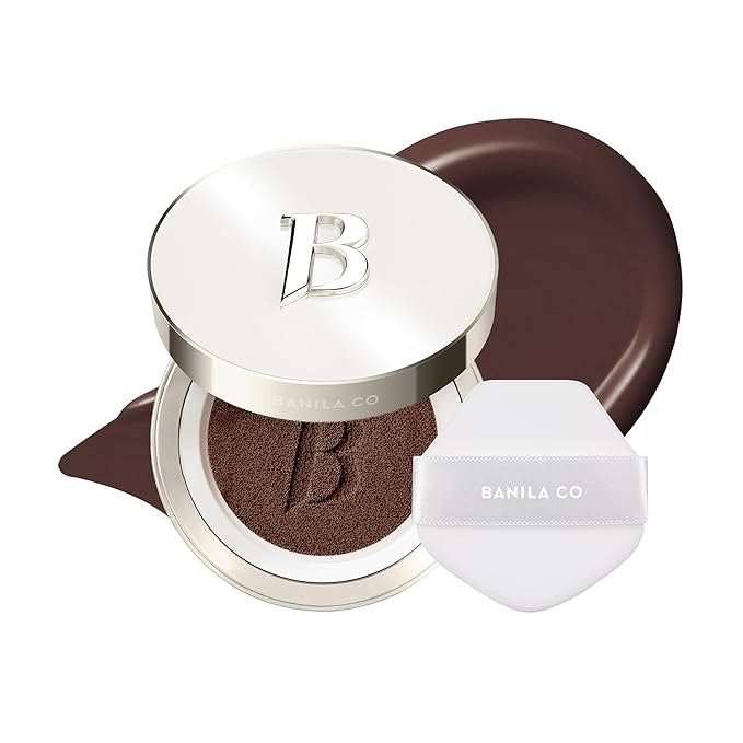 BANILA CO Covericious Ultimate Cover Cushion | Up to 100HR Long-Wear Foundation | 20 Shades for All Skin Tones | Matte & Lightweight Finish | Korean Cushion Foundation (14g / 0.49 oz), 45C ESPRESSO