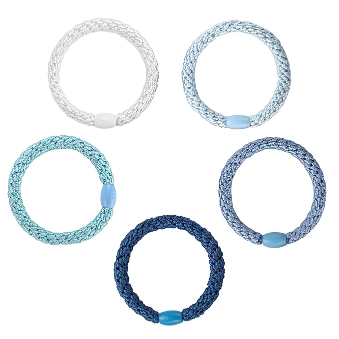 Funtopia High Elastic Hair Bands - 30 Pcs No Crease Soft Ponytail Holders & Sports Hair Ties for Thick Hair