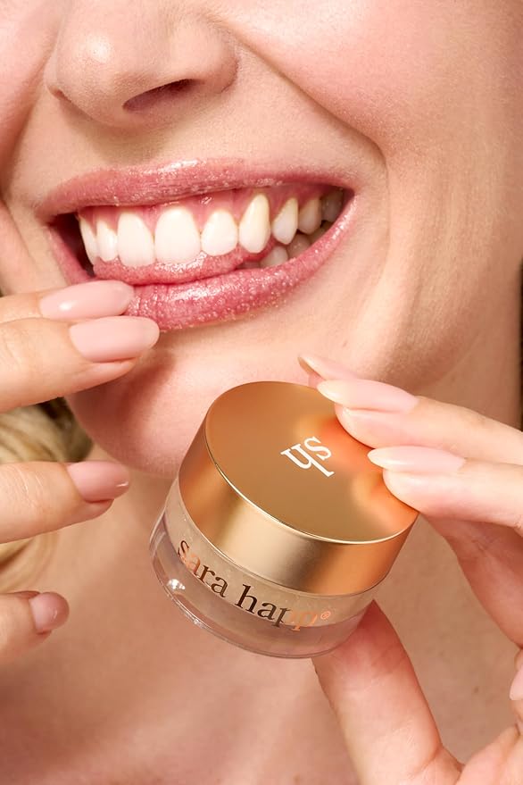 Sara Happ The Lip Scrub: Vanilla Bean Sugar Scrub for Dry Lips - Gently Exfoliate, Polish, and Revitalize Lips with Vitamin E and Jojoba & Grape Oils, Vegan, 0.5 oz.