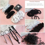 YANRONG 755PCS Hair Accessories for Woman Set Seamless Ponytail Holders Variety Hair Scrunchies Hair Bands Scrunchy Hair Ties 759 Piece Set