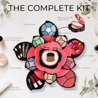 Toysical Makeup Kit for Teens - Flower Palette Gift Set for Teen Girls and Women - Makeup for Girls 10-12 - Petals Expand to 3 Tiers - Variety Shade Array - Full Starter Kit for Beginners