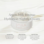 Josie Maran Argan Milk Body Care Gift Set - Intense Hydration Body Serum + Night Cream with a Lightweight Texture - Fast-Absorbing Skin & Body Care Set with Pure Argan Oil (2 Count)