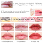 2 PCS Bee Honey Lip Balm Honey Pot, Strawberry & Bee Honey Lip Mask, Reduces Lip Lines, Hydrate & Moisturizing Lip Skin Care, Prevention Dry Cracked Lips, Bee Honey Lip Balm for Lip Repair Treatment