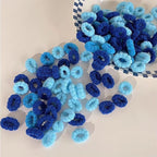 500 PCS Multicolor Cotton Hair Ties, Small Seamless Kids Hair Ties – Soft No-Crease Baby Hair Elastics for Girls, Kids & Toddlers, Gentle Ponytail Holders for Thin & Thick Hair. (Blue)