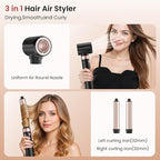 Dual Voltage 3 in 1 Hot Hair Styler – High-Speed Hair Dryer with Air Styler with Long Barrel Air Styler, European Hair Tools Styling, Fast Drying and Quick Styling, Travel Case,Gifts for Women
