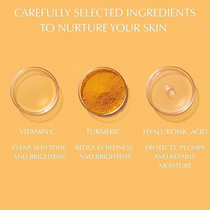 SpaScriptions Turmeric & Vitamin C Body Wash – Brightening Gentle Exfoliation Shower Gel Scrub for Men & Women with Brown Sugar & Hyaluronic Acid for Radiant Glowing Skin, Scented, Paraben Free, 32oz