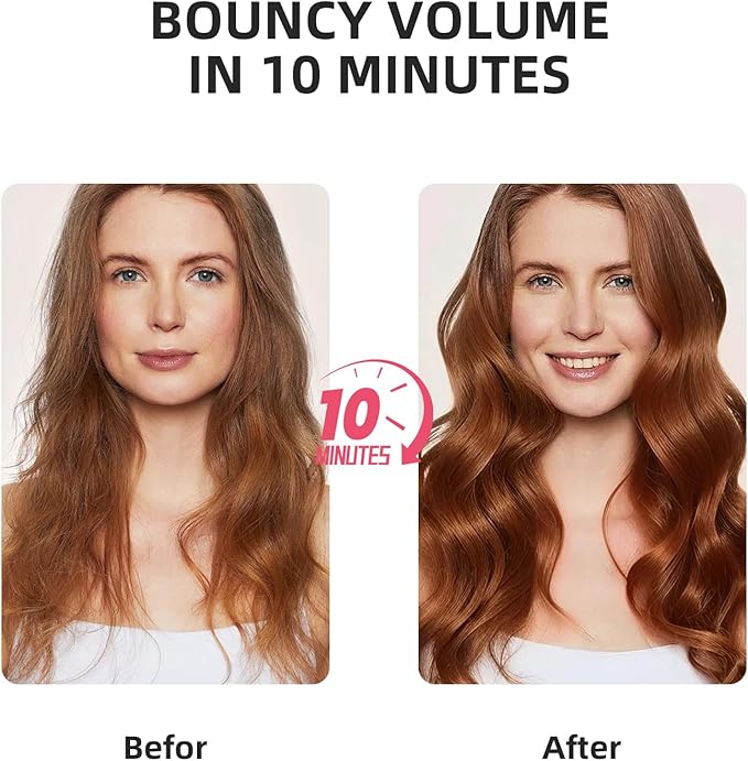 Thermal Brush, 1.5 Inch Heated Round Brush for Women, Dual Voltage Negative Ion Hot Brushes Styler for Blowout Look, Curling & Volumizing & Straightener for Dry Hair