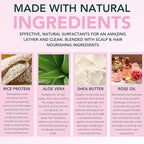 Natures Aid Volumizing Natural Rice Water Shampoo (Rose Geranium)