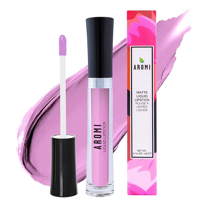 Aromi Matte Liquid Lipstick | Light, Baby Pink Lip Color with Blue Undertones, Long-lasting, Vegan, Cruelty-free, Smudge Proof, Waterproof (Ballet Slipper)