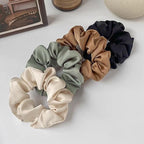 24 Pcs Satin Silk Scrunchies – Soft Hair Ties for Women & Girls, Thick Elastic Ponytail Holders, Hair Bands & Wrist Bracelets, Assorted Colors Scrunchies Hair Ties Silk Satin Scrunchy Hair Accessories