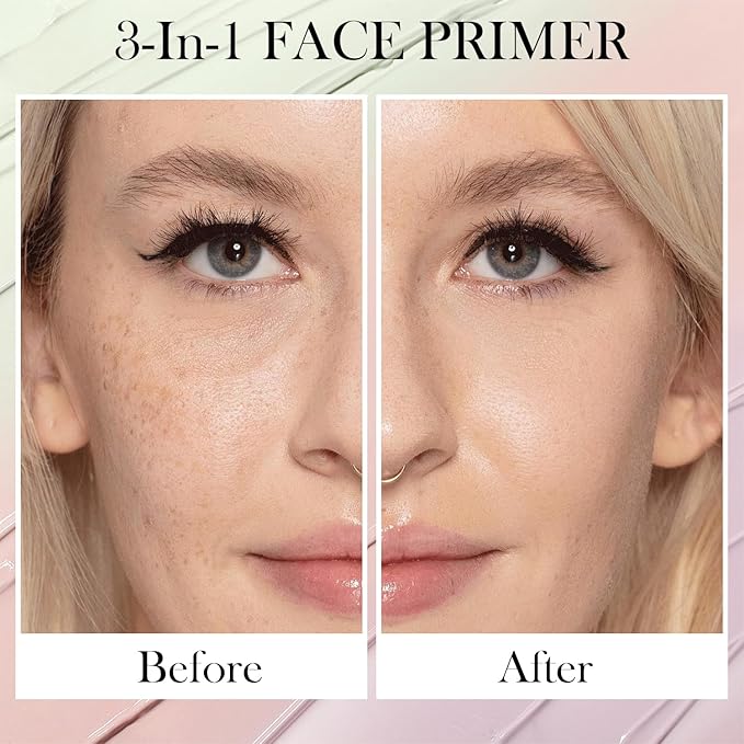 3 In 1 Primer for Face Before Makeup, Sunscreen Isolation Cream, SPF 50, One Step Color Corrector Face Primer, Moisturizing, Waterproof and Oil Control Makeup Primer