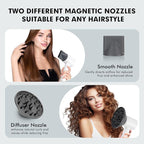 Hair Dryer, Travel Small Hair Dryer with Diffuser,High Speed Brushless Fast Drying Blow Dryer,Low Noise/Compact/Mini Design Hairdryer for Women,Men - No Heat Damage