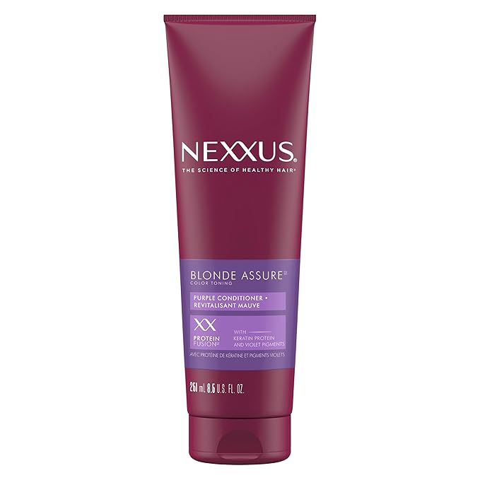 Nexxus Hair Color Blonde Assure Purple Conditioner, Keratin, For Blonde and Bleached Hair, Color 8.5 oz